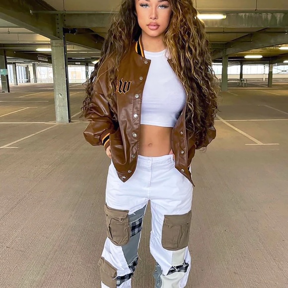 Brand New Fashion Nova White Patchwork Cargo Pants – Edgy & Trendy - Picture 1 of 6